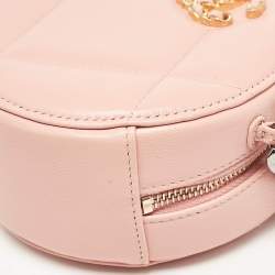 Chanel Pink Quilted Leather 19 Round Crossbody Bag