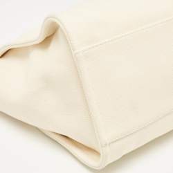Chanel Tan/Cream Canvas Large Pearl Deauville Shopper Tote