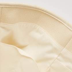 Chanel Tan/Cream Canvas Large Pearl Deauville Shopper Tote