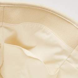 Chanel Tan/Cream Canvas Large Pearl Deauville Shopper Tote