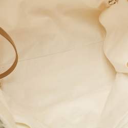 Chanel Tan/Cream Canvas Large Pearl Deauville Shopper Tote