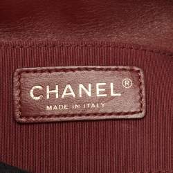 Pre Owned Chanel Black Quilted Wood Hamburg Bucket Bag