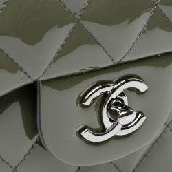 Pre Owned Chanel Blue Chevron Jersey Small Trendy CC Flap Bag