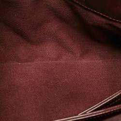 Pre Owned Chanel Burgundy Quilted Patent Leather Medium Just Mademoiselle Bowler Bag