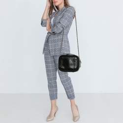 Chanel Black Quilted Leather CC Vanity Case Top Handle Bag