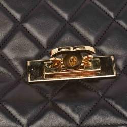 Chanel Black Quilted Leather Medium Golden Classic Flap Bag