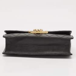 Chanel Black Quilted Leather Medium Golden Classic Flap Bag