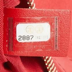 Chanel Red Quilted Leather Waist Bag