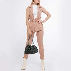 Pre Owned Chanel Grey Leather Stravinsky Bucket Bag