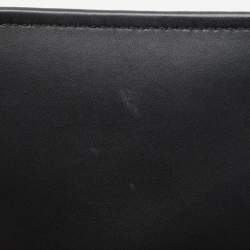 Pre Owned Chanel Black Quilted Patent Leather Double Compartment Flap Bag