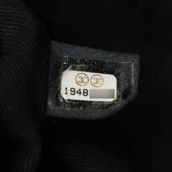 Pre Owned Chanel Black Quilted Patent Leather Double Compartment Flap Bag