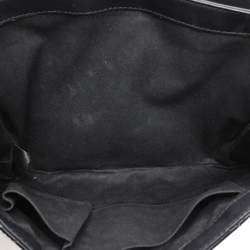 Pre Owned Chanel Black Quilted Patent Leather Double Compartment Flap Bag