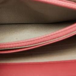 Chanel Coral Pink Quilted Leather Boy Flap Wallet On Chain
