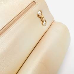 Pre Owned Chanel Gold Ombre Quilted Leather Medium Classic Double Flap Bag