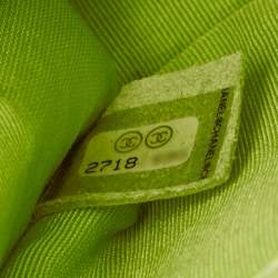 Pre Owned Chanel Light Green Quilted Leather Medium Boy Flap Bag