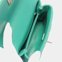Chanel Green Calfskin Leather Coco Handle XXS Handbag