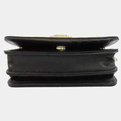 Chanel Black Caviar Leather Boy Chain Wallet