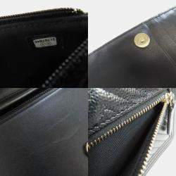 Chanel Black Caviar Leather Boy Chain Wallet