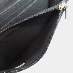 Chanel Black Caviar Leather Boy Chain Wallet