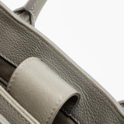 Pre Owned Chanel Grey Leather Mini Neo Executive Tote