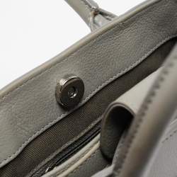 Pre Owned Chanel Grey Leather Mini Neo Executive Tote