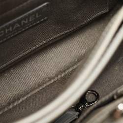 Pre Owned Chanel Grey Leather Mini Neo Executive Tote