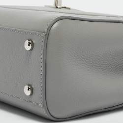 Pre Owned Chanel Grey Leather Mini Neo Executive Tote