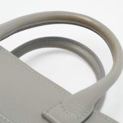 Pre Owned Chanel Grey Leather Mini Neo Executive Tote