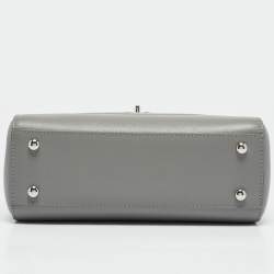 Pre Owned Chanel Grey Leather Mini Neo Executive Tote