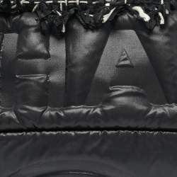 Pre Owned Chanel Black Nylon & Tweed Coco Neige Waist Bag