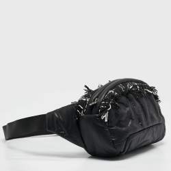 Pre Owned Chanel Black Nylon & Tweed Coco Neige Waist Bag