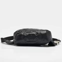 Pre Owned Chanel Black Nylon & Tweed Coco Neige Waist Bag