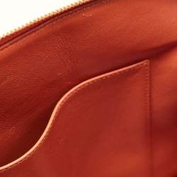 Chanel Orange Quilted Caviar Leather Dome Satchel