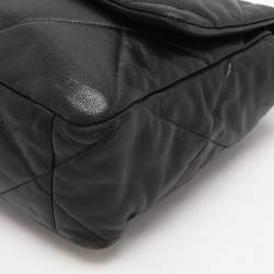 Pre Owned Chanel Black Quilted Leather Large 19 Flap Bag