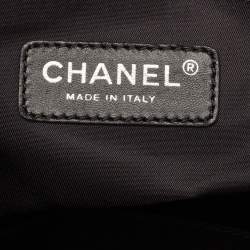 Pre Owned Chanel Black Quilted Coated Fabric Paris Biarritz Bag