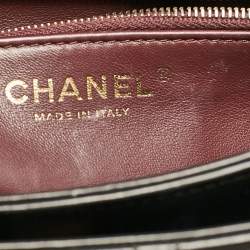 Pre Owned Chanel Black Quilted Leather Small Trendy CC Top Handle Bag