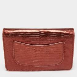 Chanel Bronze Lizard CC Wallet on Chain
