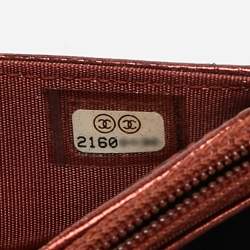 Chanel Bronze Lizard CC Wallet on Chain