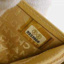 Pre Owned Chanel Beige Lambskin Icon Bifold Wallet  