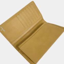 Pre Owned Chanel Beige Lambskin Icon Bifold Wallet  