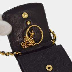 Pre Owned Chanel Black  Calfskin Chain CC Shoulder Bag