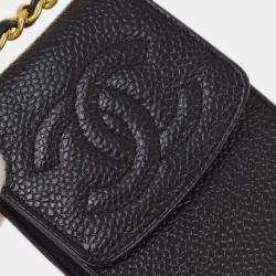 Pre Owned Chanel Black  Calfskin Chain CC Shoulder Bag