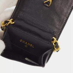 Pre Owned Chanel Black  Calfskin Chain CC Shoulder Bag