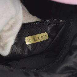 Pre Owned Chanel Pink /Black Calfskin Cambon Ligne Shoulder Bag