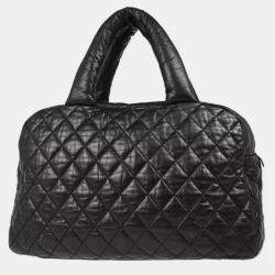 Pre Owned Chanel Black Nylon Coco Cocoon Shoulder Bag