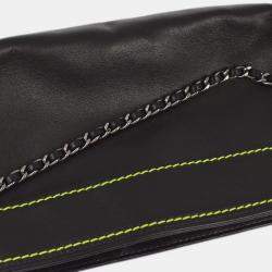 Pre Owned Chanel Black Lambskin Chain Shoulder Bag
