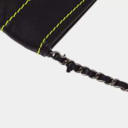 Pre Owned Chanel Black Lambskin Chain Shoulder Bag
