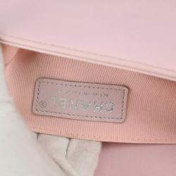 Chanel Pink Prism Lambskin Chevron Small Chain Shoulder Bag