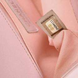 Chanel Pink Prism Lambskin Chevron Small Chain Shoulder Bag