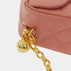 Pre Owned Chanel Pink Calfskin Camera CC Mini Shoulder  Bag